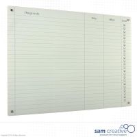Whiteboard Glass Day Planner To-Do 45x60 cm