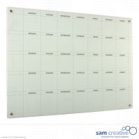 Whiteboard Glass 5-Week Mon-Sun 100x180 cm