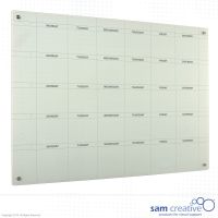 Whiteboard Glass 5-Week Mon-Sat 100x150 cm