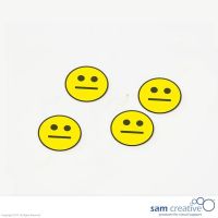 Magnetic symbol smiley :-| 30 mm yellow 25 pcs.