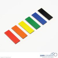 Magnetic symbol rectangle 2x4 cm mixed colour