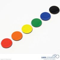 Magnetic symbol circle 3 cm mixed colour