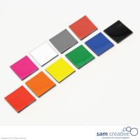 Magnetic symbol square 2x2 cm mixed colour