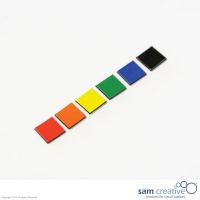 Magnetic symbol square 1x1 cm mixed colour